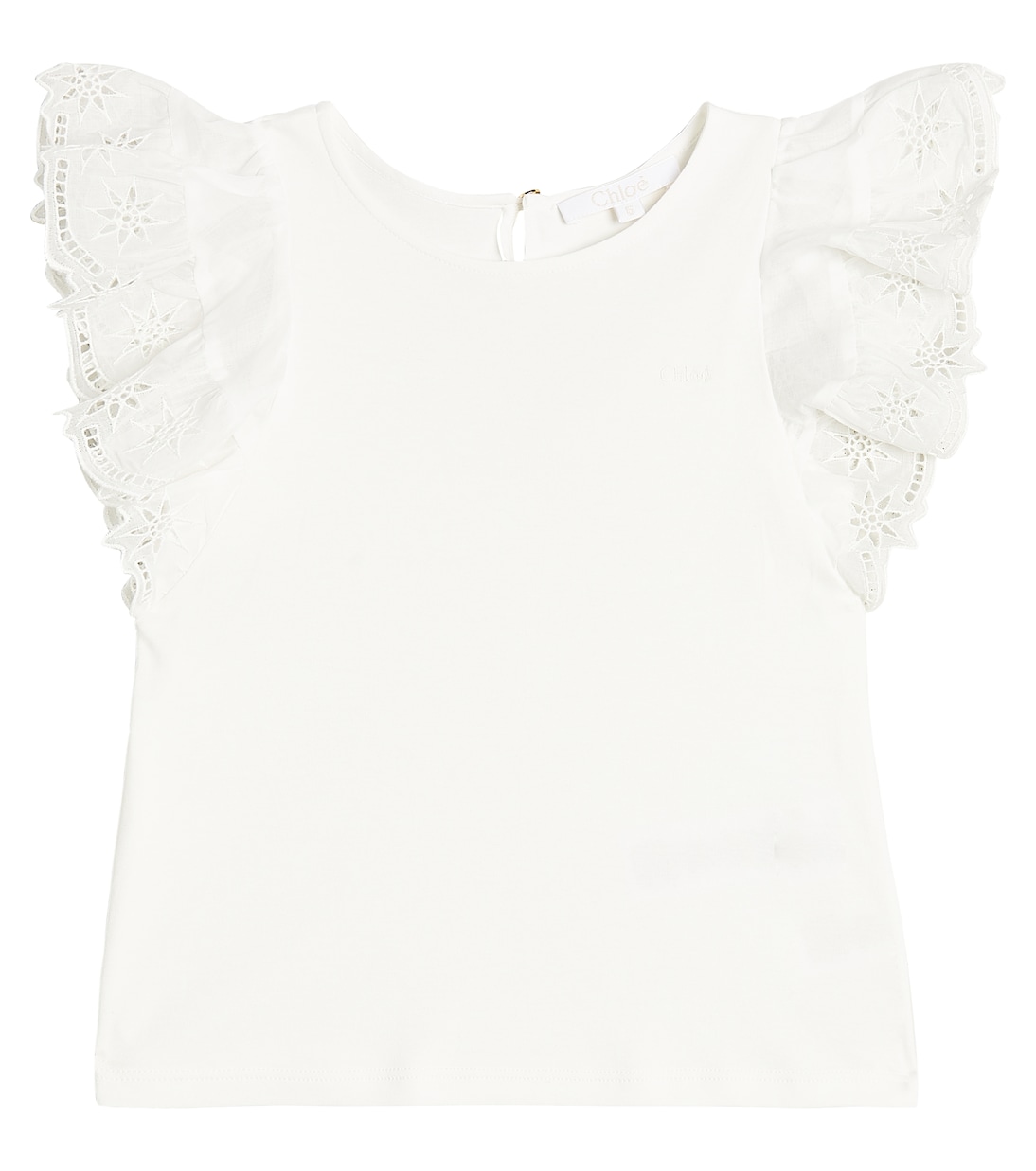 Top de algodón bordado | Chloé Kids