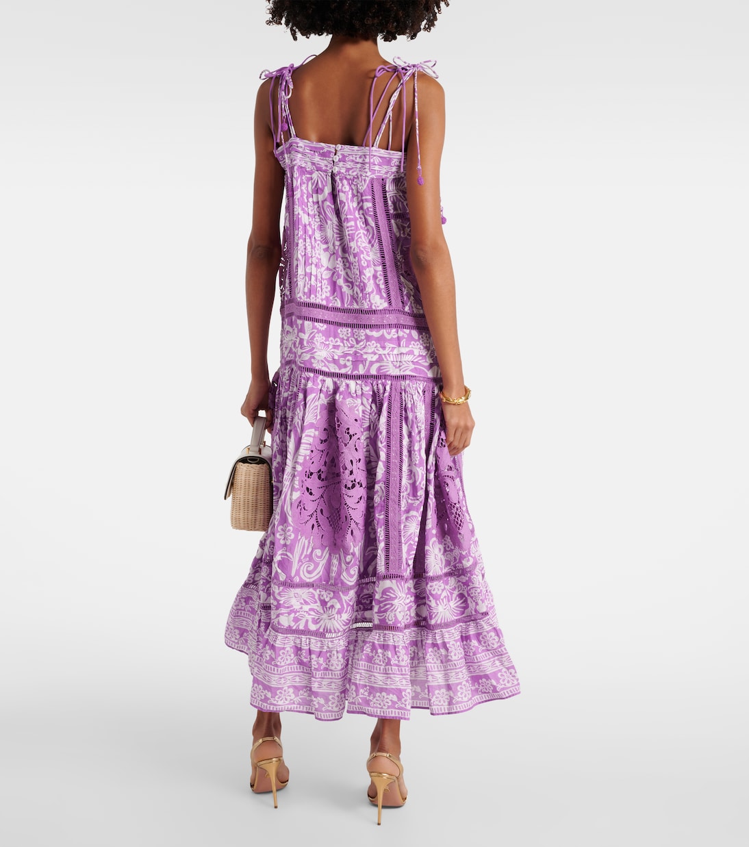 Bedrucktes Maxikleid aus Baumwolle | Farm Rio