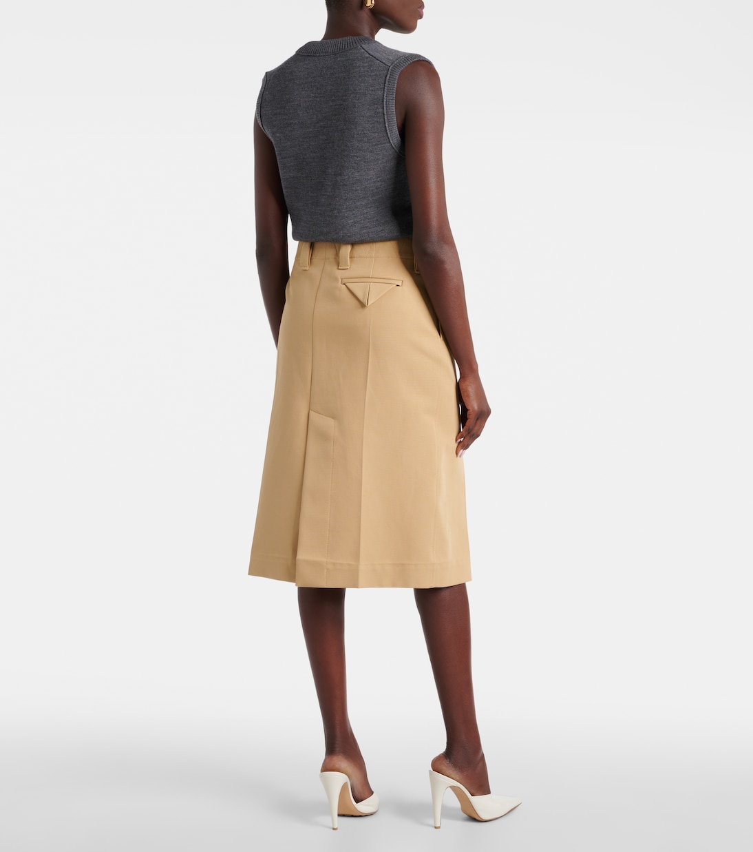 Gonna a tubino in cotone | Bottega Veneta