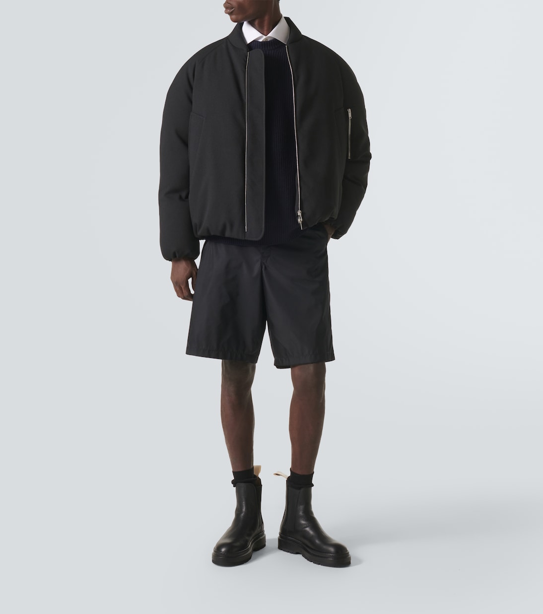 Chaqueta de plumas oversized de gabardina | Jil Sander