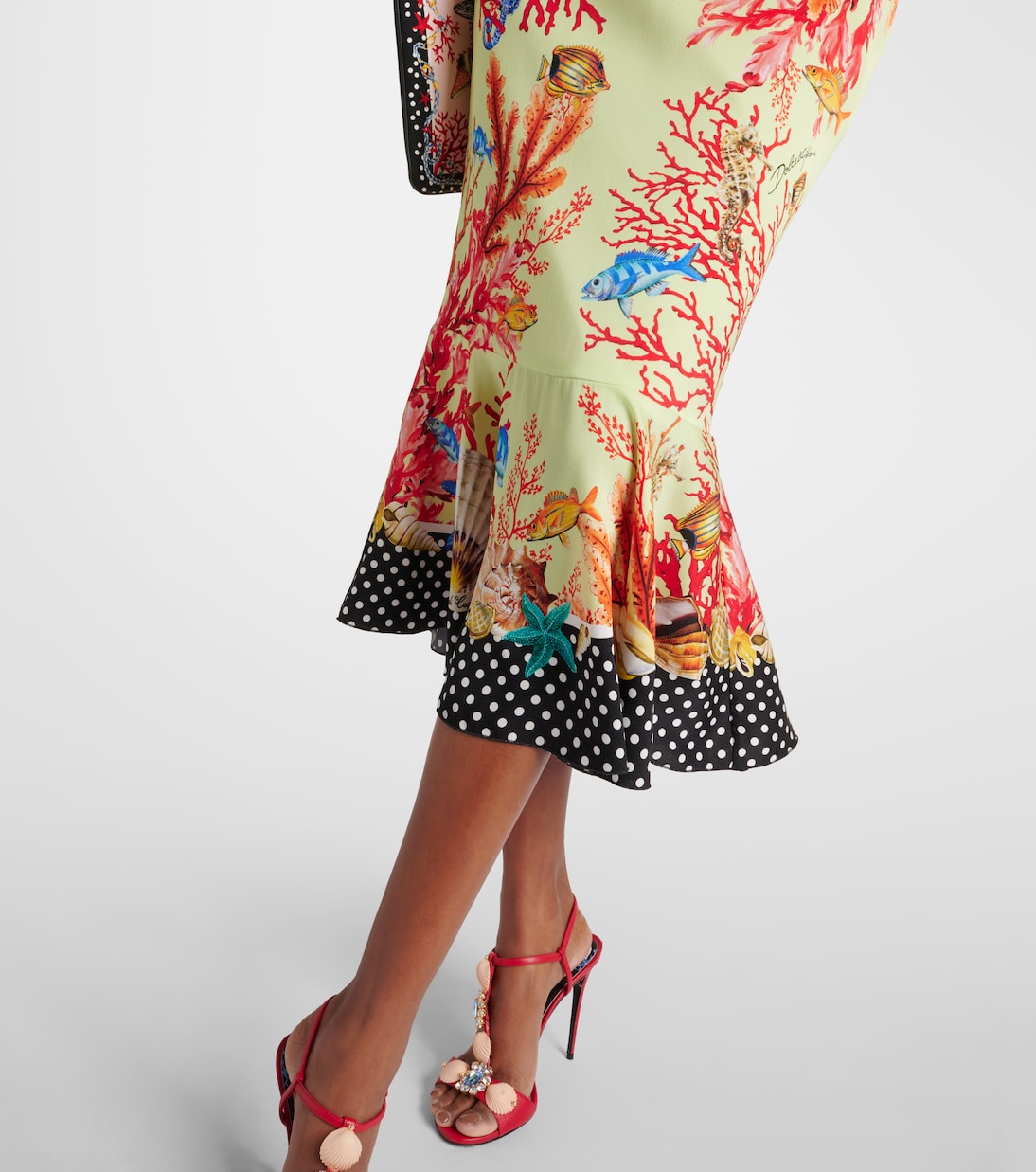 Capri printed silk-blend midi skirt | Dolce&Gabbana