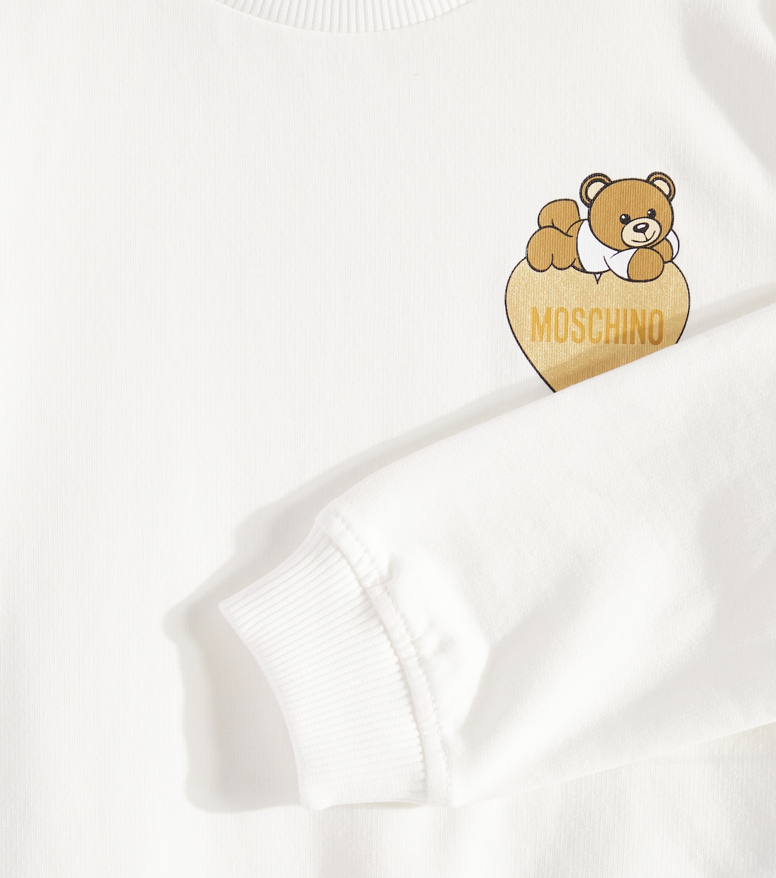 Felpa in misto cotone con stampa | Moschino Kids