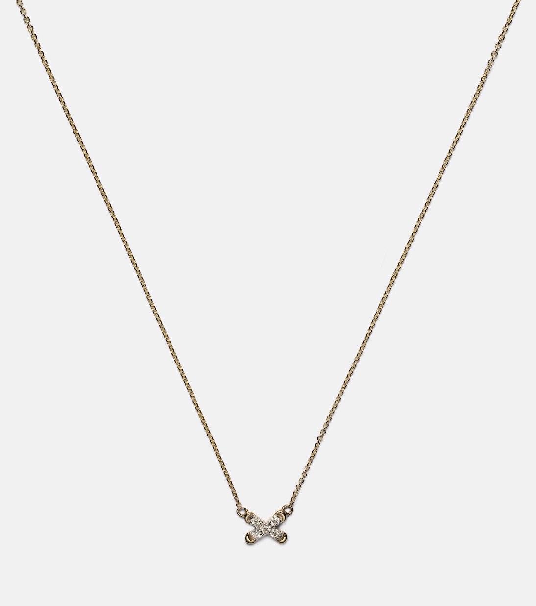 Collier Diamond Cross Stitch en or 14 ct et diamants blancs | Stone and Strand