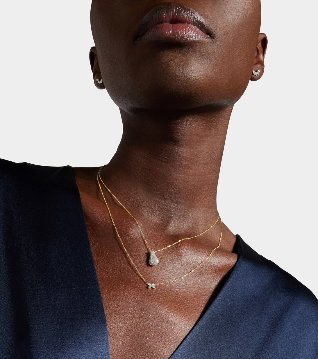 Collana in oro 14kt con croce ricamata a diamanti - Eleganza giovane STONE AND STRAND