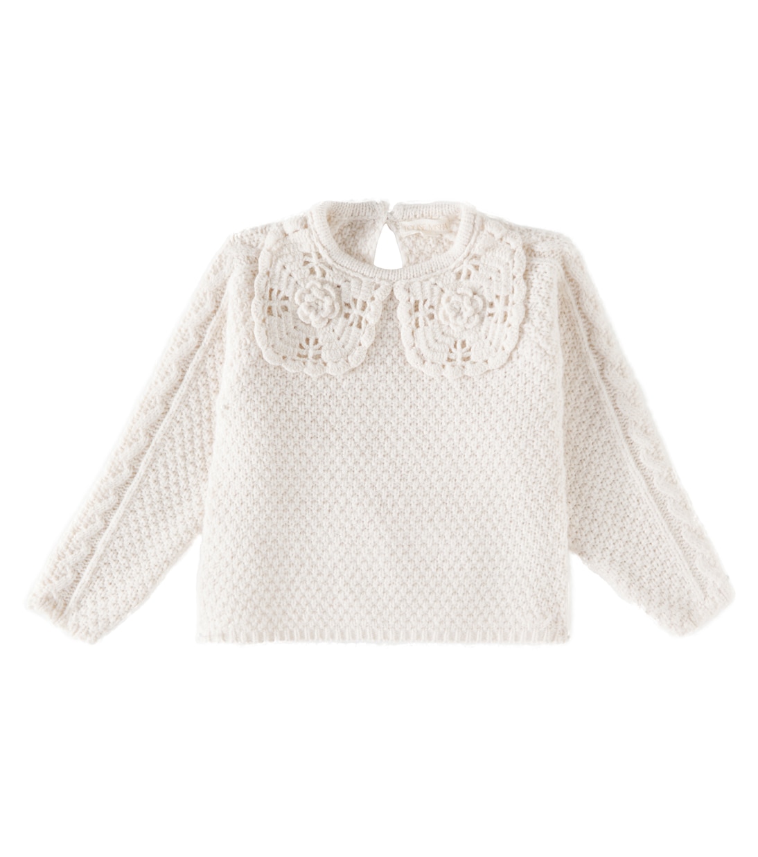 Pullover Hilda aus Baumwolle mit Häkelstrick | Louise Misha