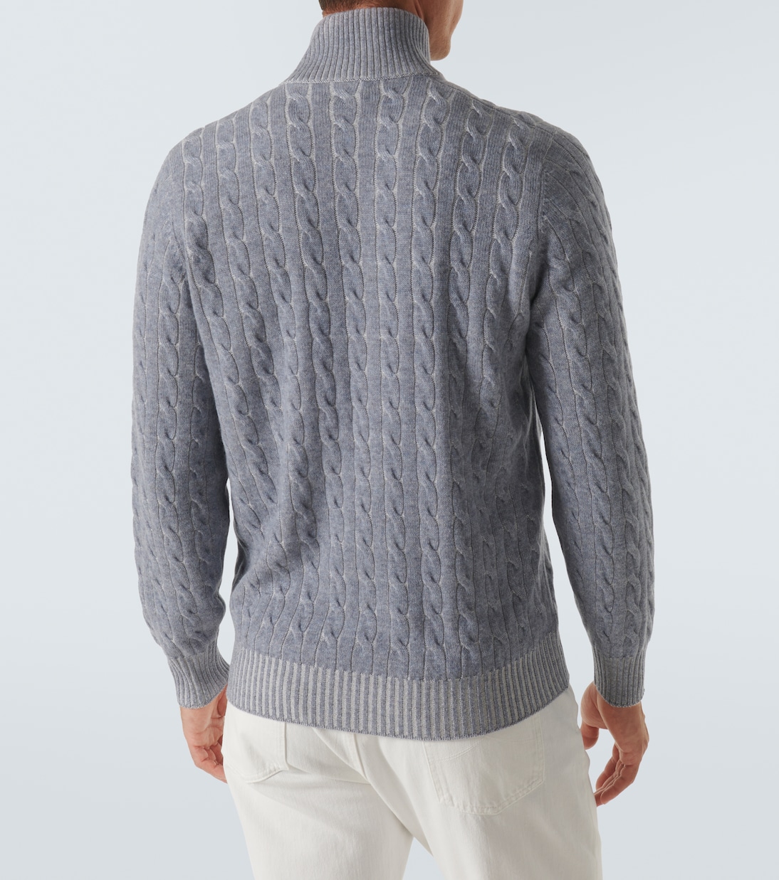 Pullover in cashmere a trecce  | Brunello Cucinelli