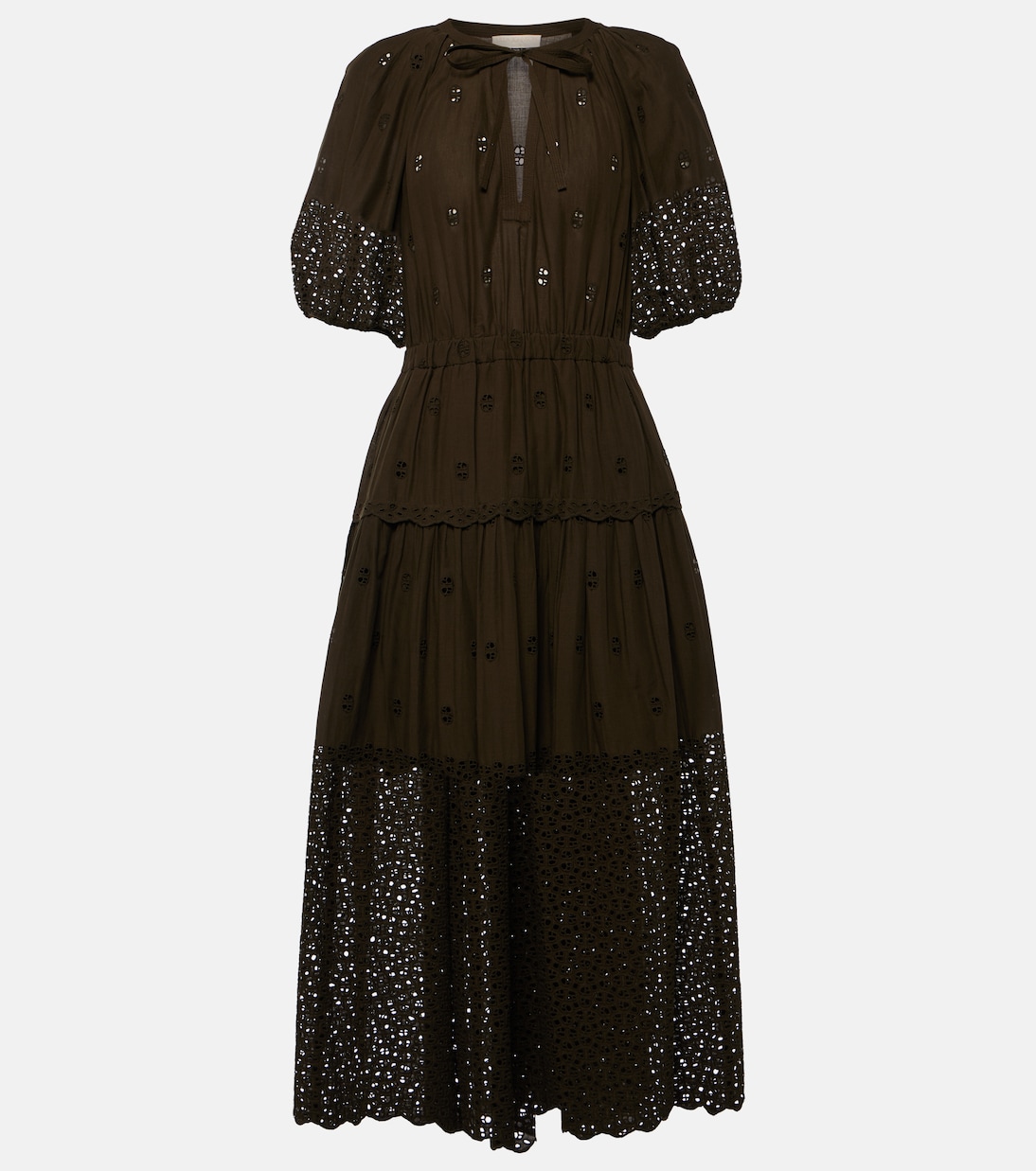 Besticktes Midikleid Nova aus Baumwolle | Ulla Johnson