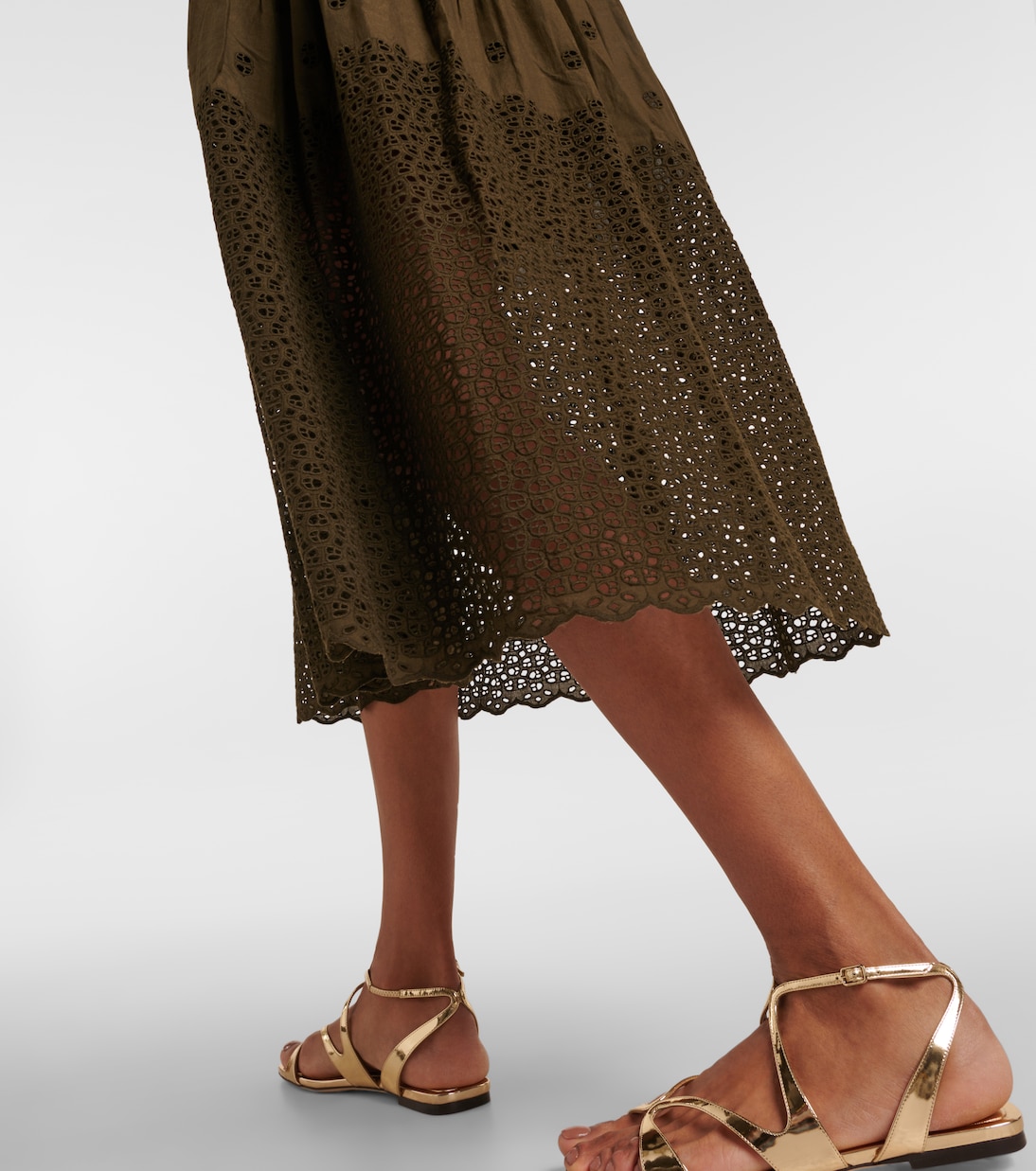 Besticktes Midikleid Nova aus Baumwolle | Ulla Johnson