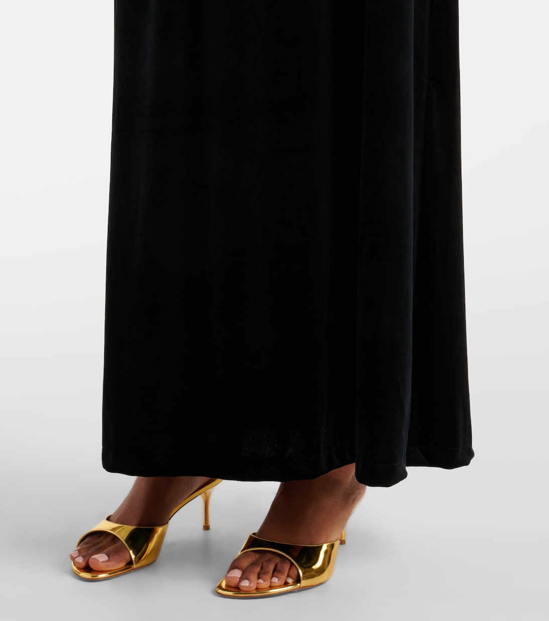 Robe longue Arol en velours à ornements | Dodo Bar Or