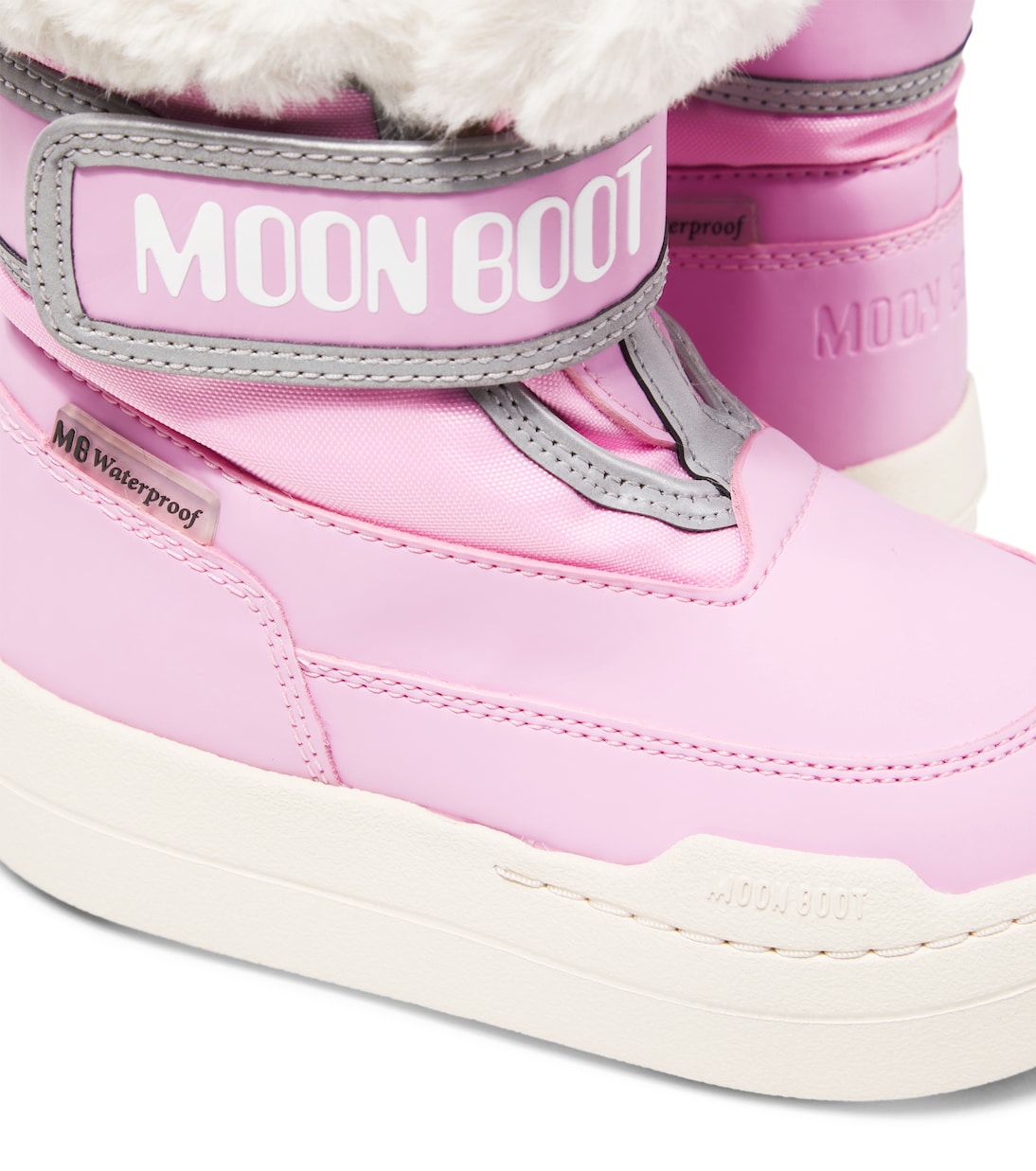 بوت ثلج مقلم بفرو صناعي Junior Park Strap | Moon Boot Kids