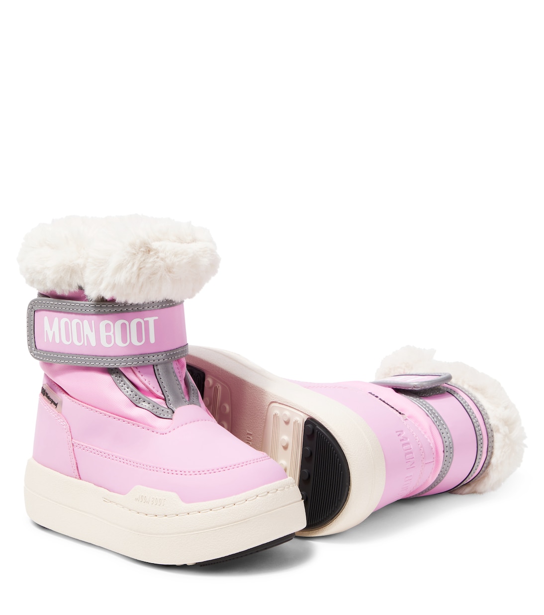 بوت ثلج مقلم بفرو صناعي Junior Park Strap | Moon Boot Kids