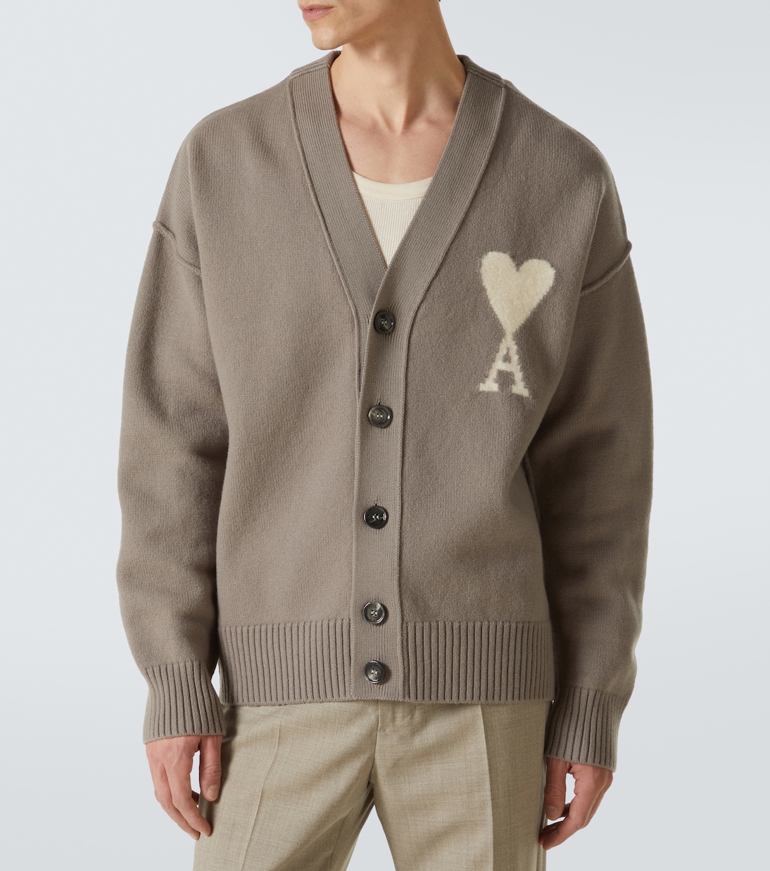 Ami De Cœur virgin wool cardigan | Ami Paris