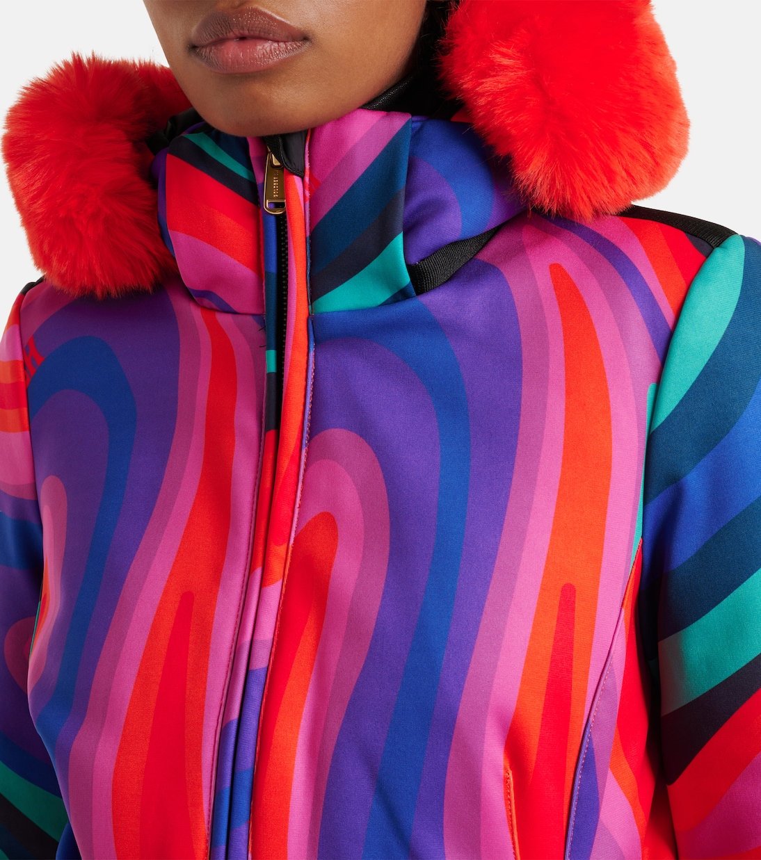 Muse faux fur-trimmed ski jacket | Goldbergh