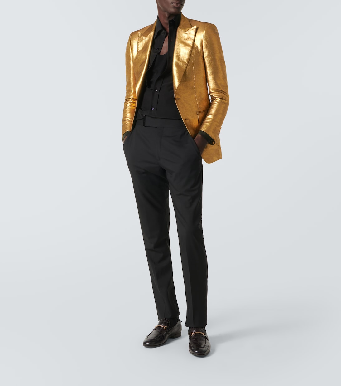 Dyllan metallic-effect coated canvas blazer | Tom Ford
