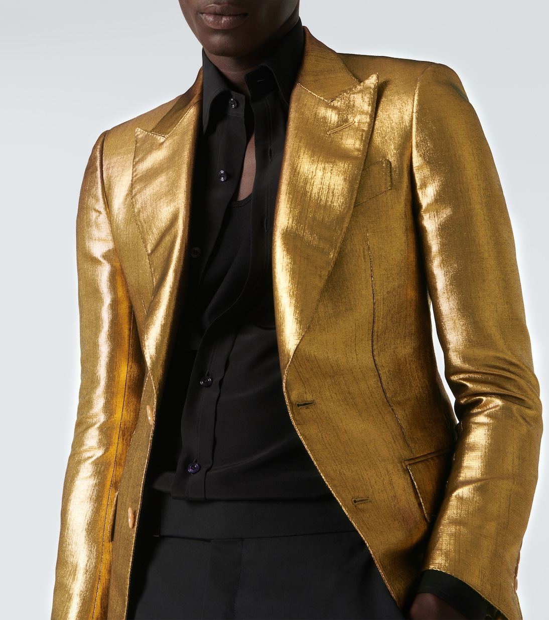 Dyllan metallic-effect coated canvas blazer | Tom Ford