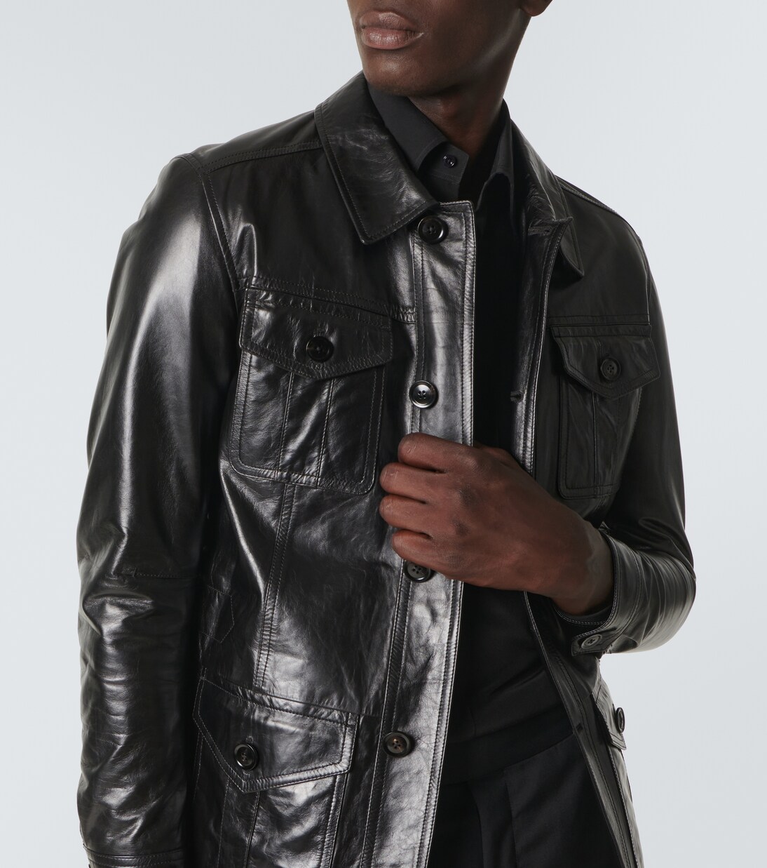 Hemdjacke aus Leder | Tom Ford