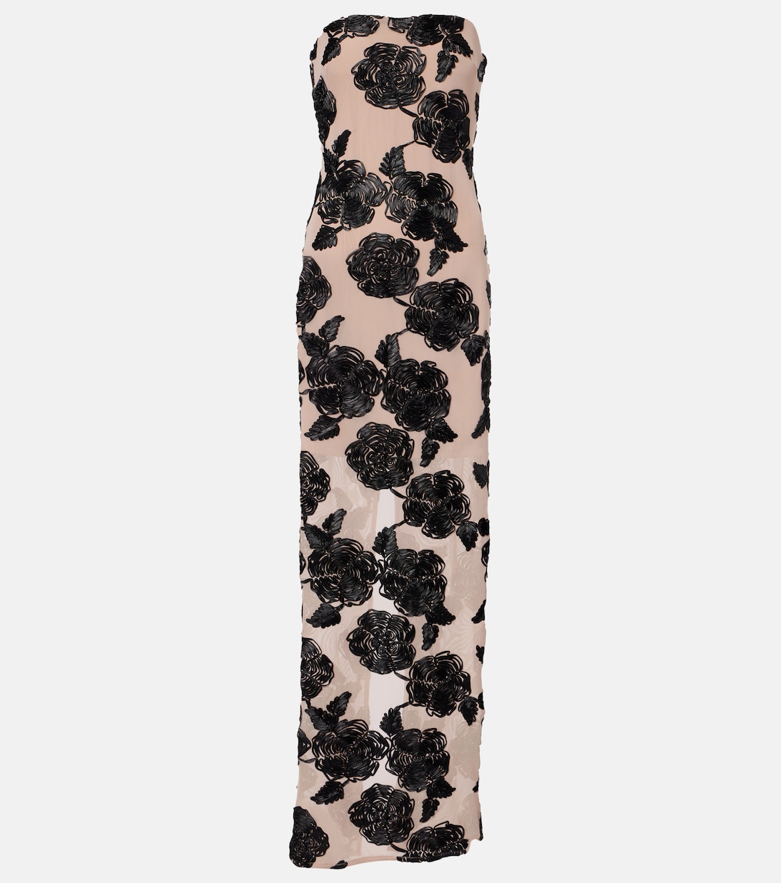 Floral mesh-trimmed gown | Rotate