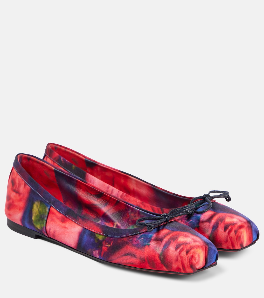 Ballerines Mamadrague en satin à fleurs | Christian Louboutin