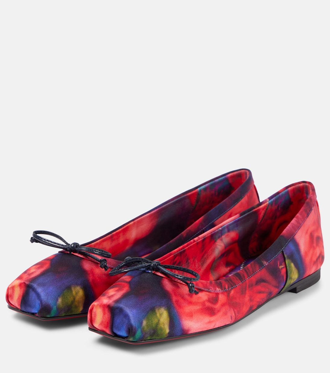 Ballerines Mamadrague en satin à fleurs | Christian Louboutin