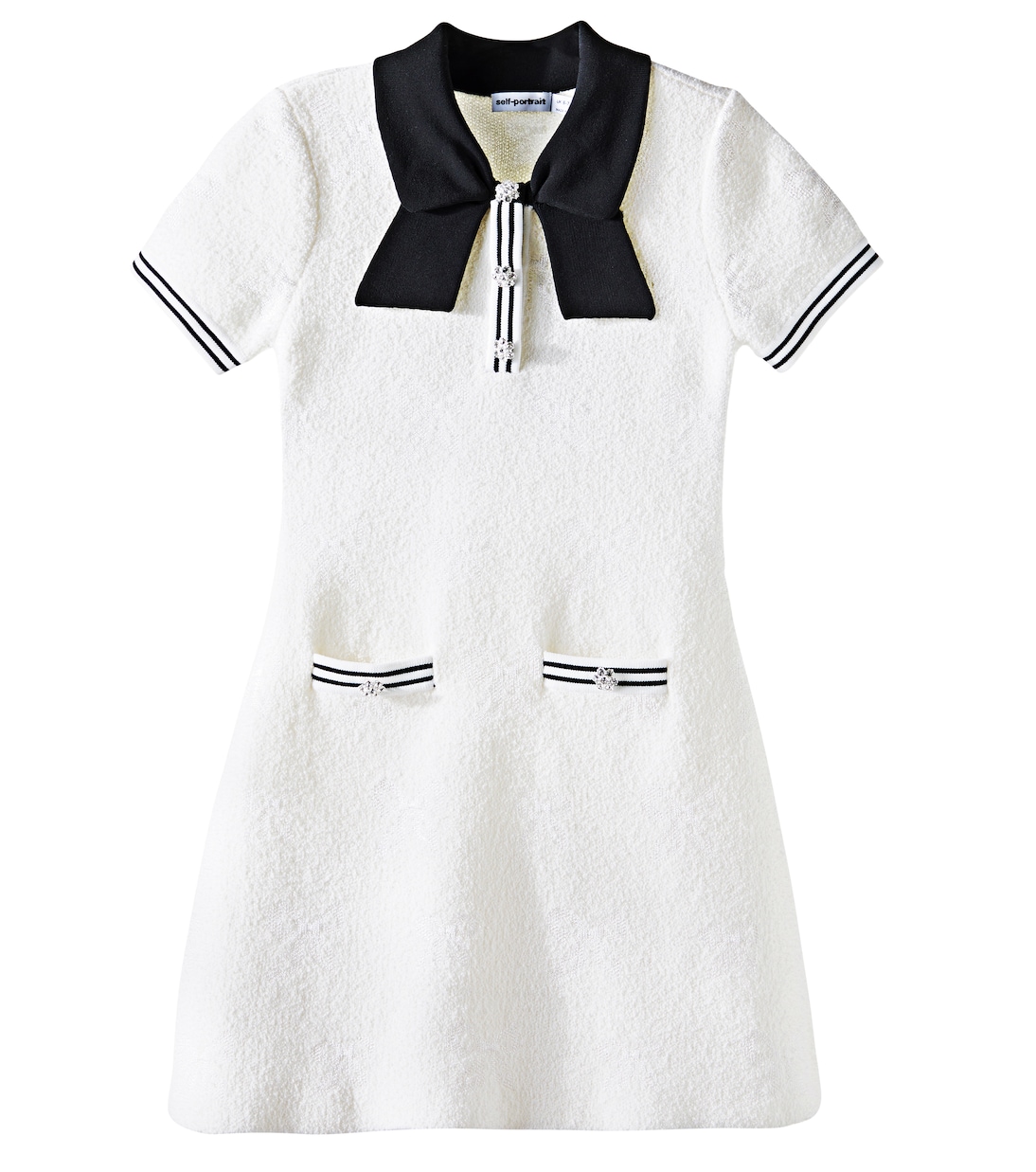 Kleid aus Bouclé mit Kristallen | Self-Portrait Kids