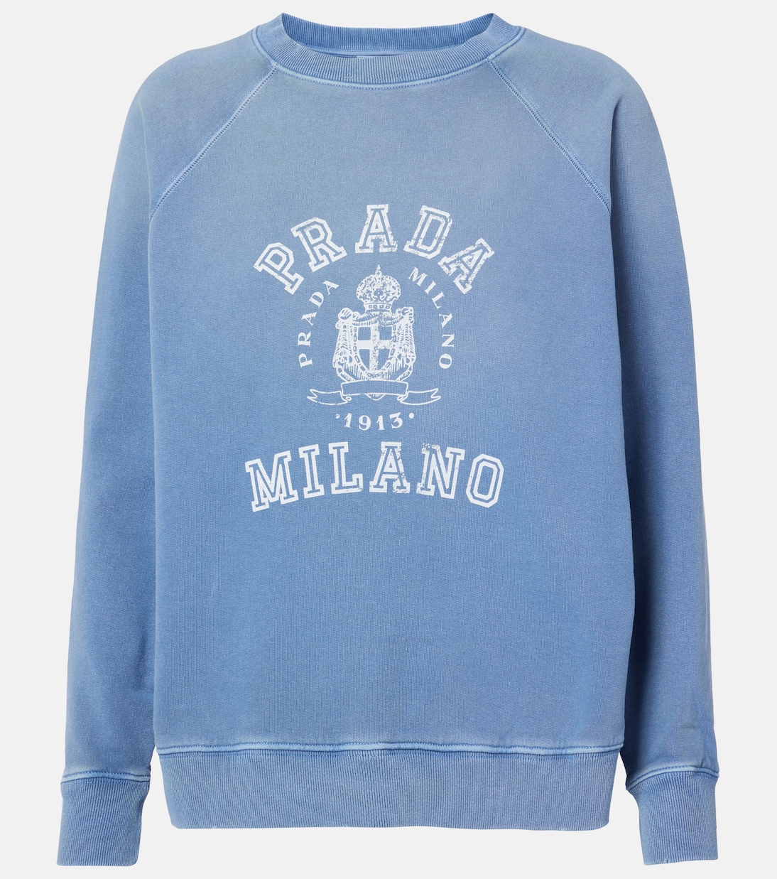 Felpa in jersey di cotone con logo | Prada