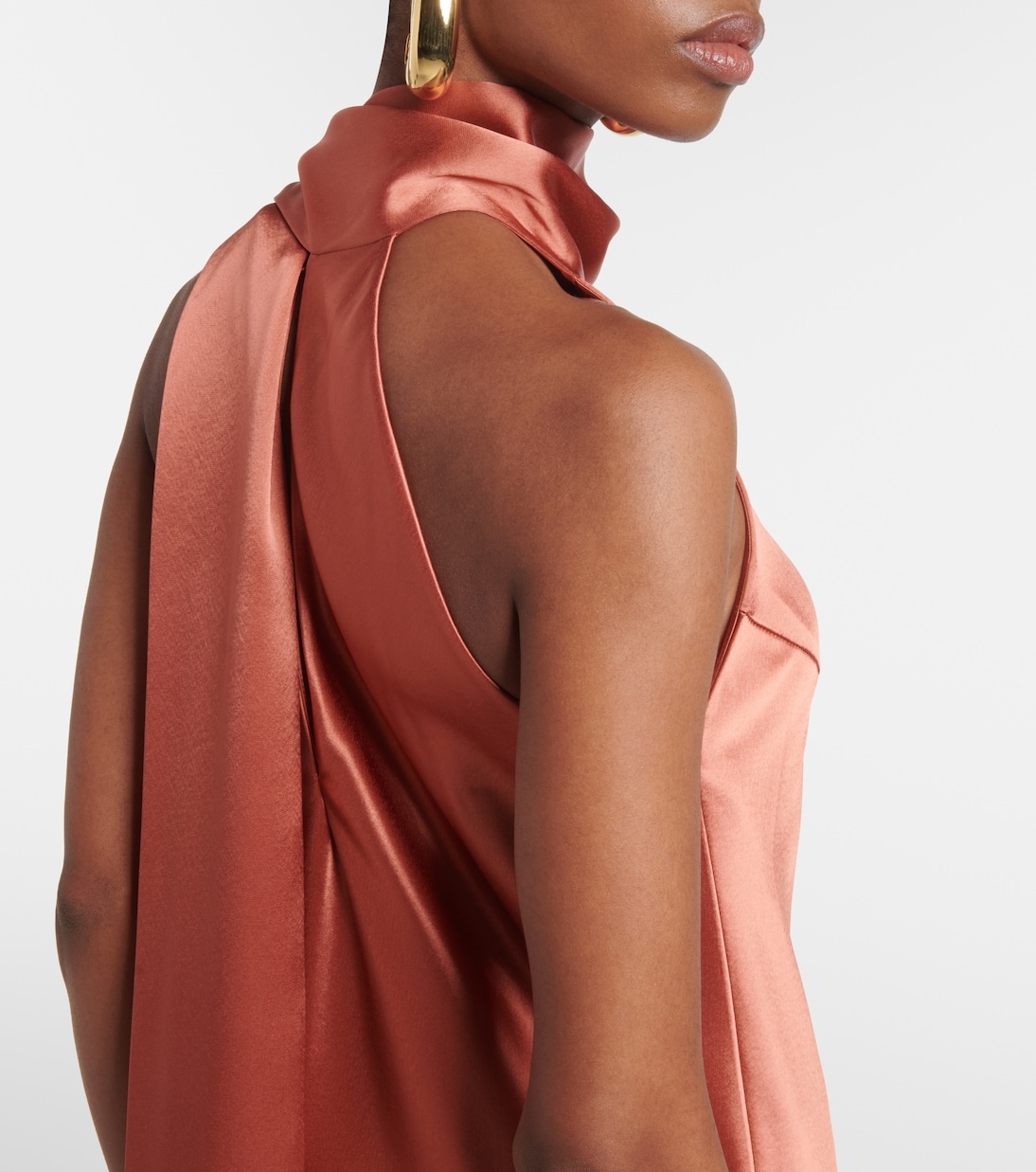 Robe longue Sienna en satin | Galvan