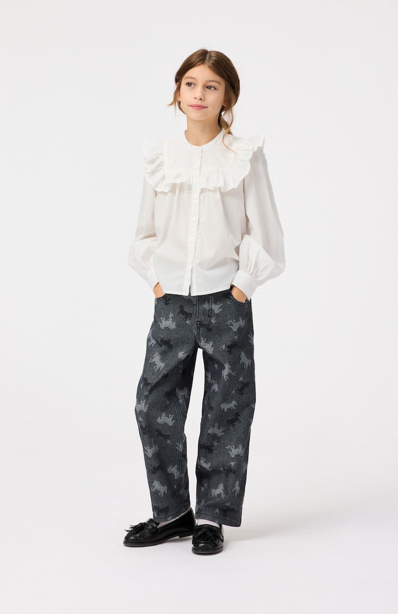 Camicia Rozetta in cotone con volant | Molo