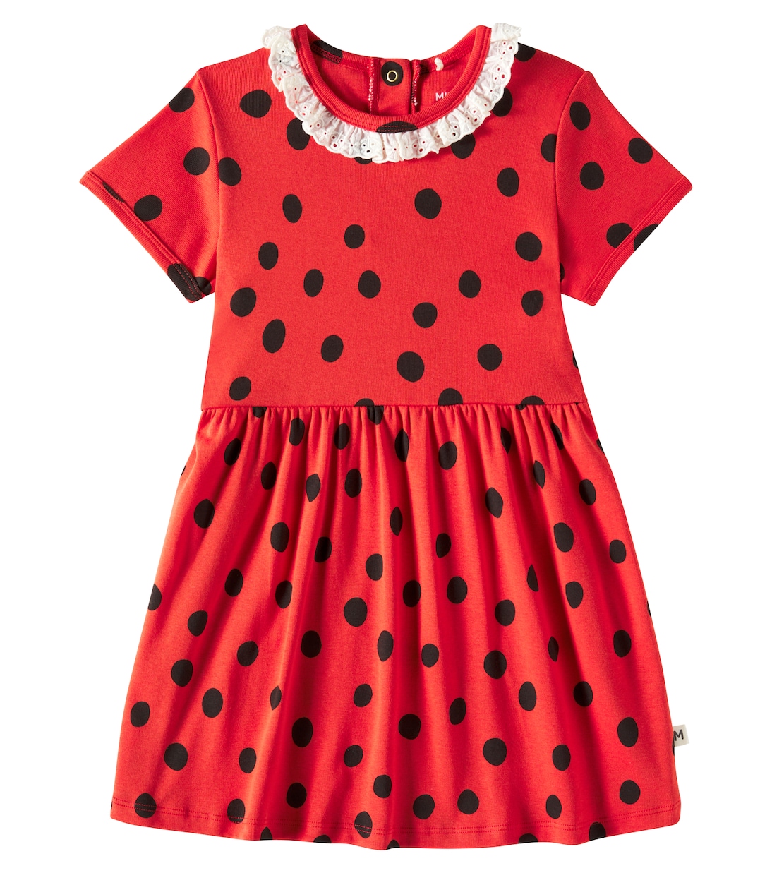 Kleid Dots aus Baumwolle mit Spitze | Mini Rodini