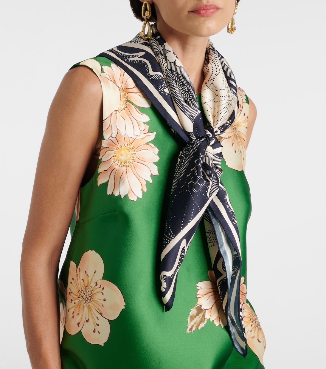 Foulard Mickey in seta con stampa | Alémais