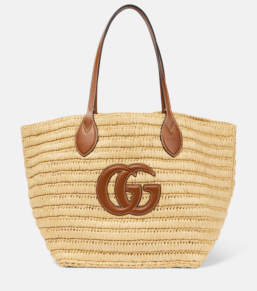 Tote Summer Large aus Raffiabast mit Leder | Gucci