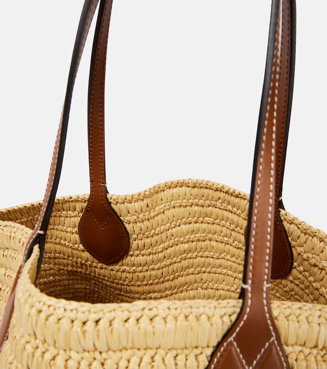 Tote Summer Large aus Raffiabast mit Leder | Gucci