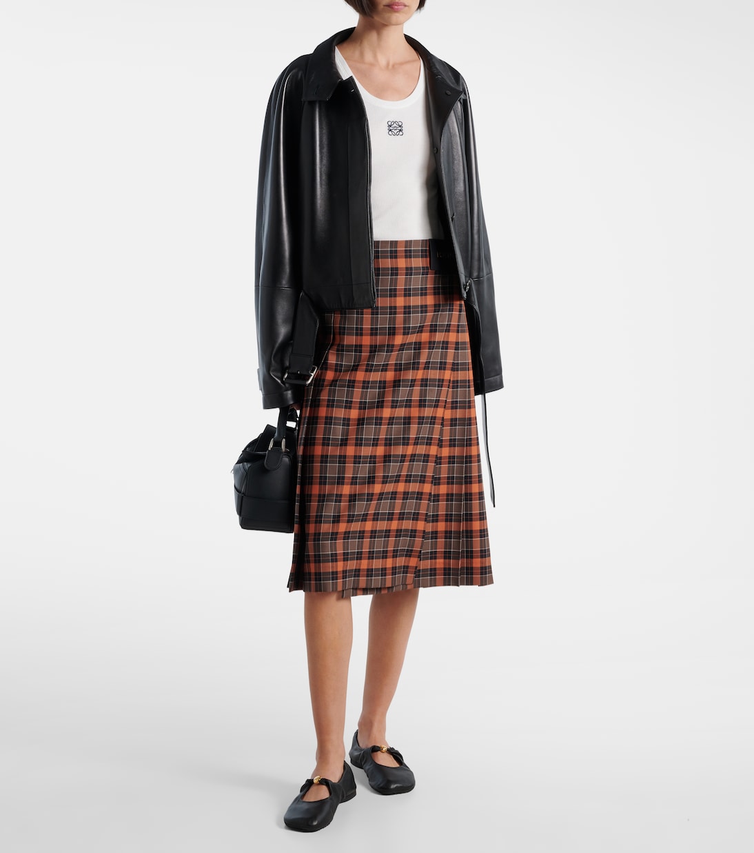 Plaid wrap skirt | Loewe