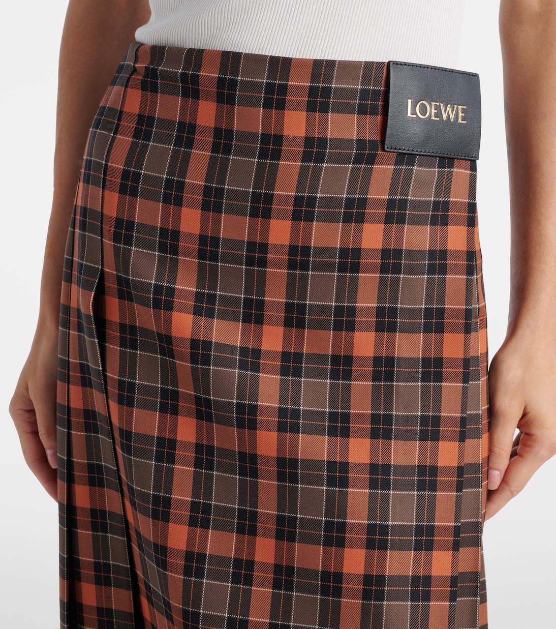 Plaid wrap skirt | Loewe