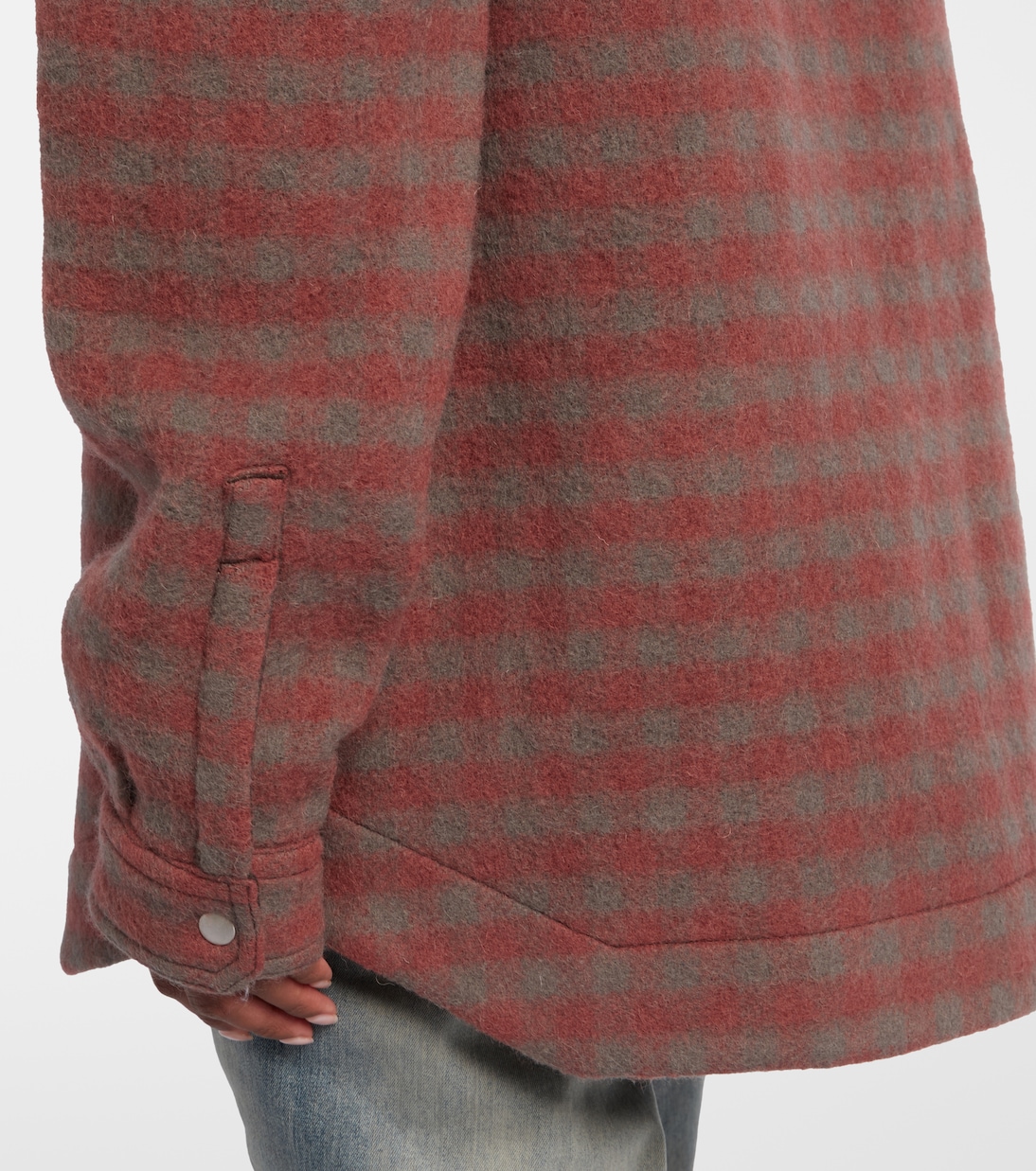 Checked virgin wool overshirt | Rick Owens