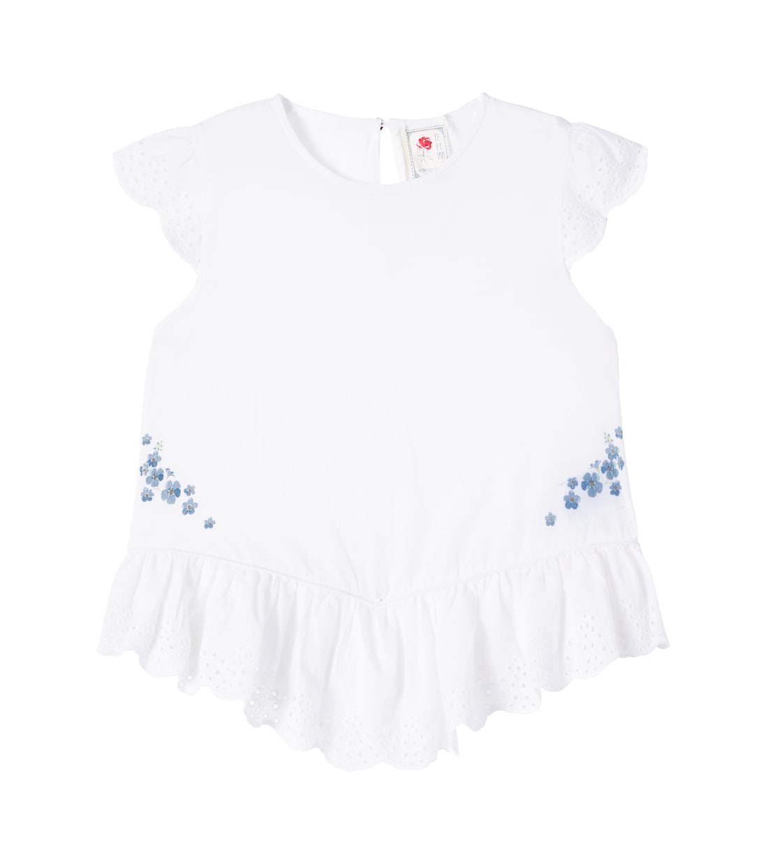 Floral ruffled cotton top | Konges Sløjd