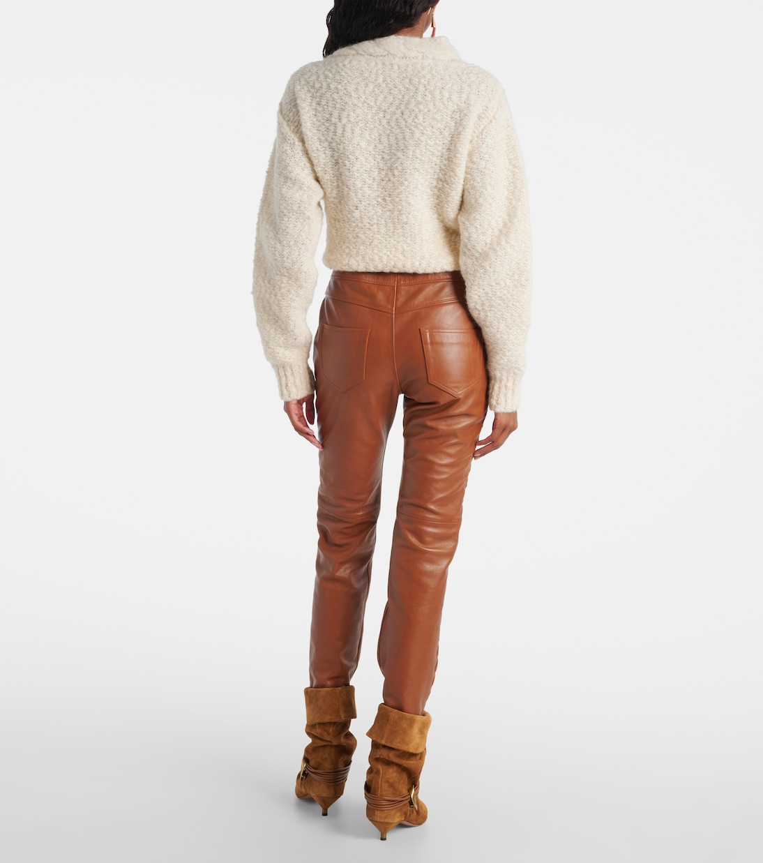 Cyerra皮革修身裤装 | Isabel Marant
