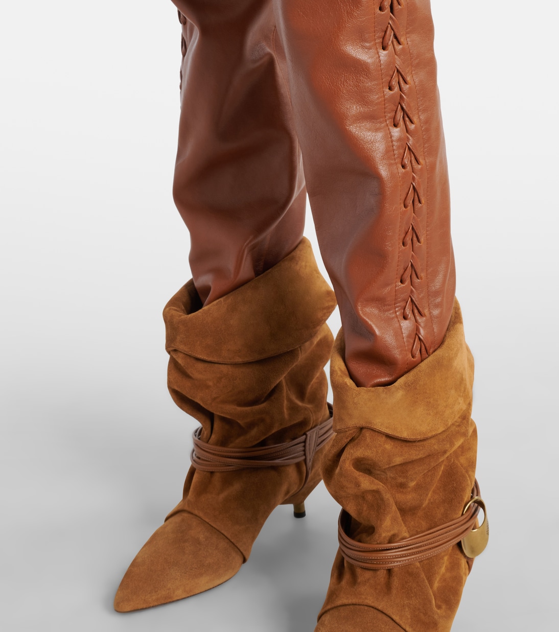 Cyerra皮革修身裤装 | Isabel Marant