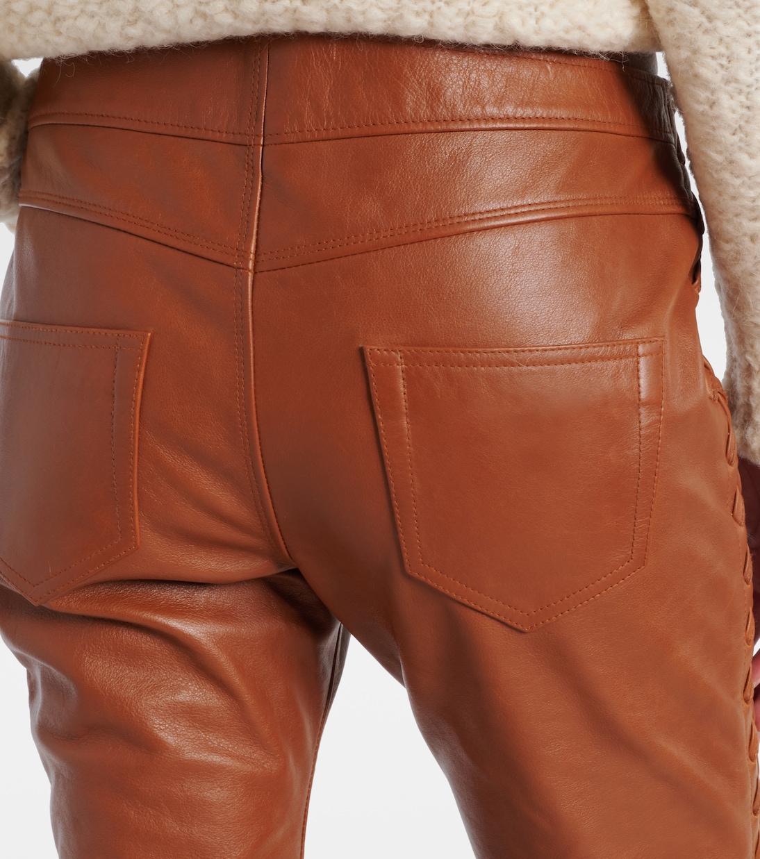 Cyerra皮革修身裤装 | Isabel Marant