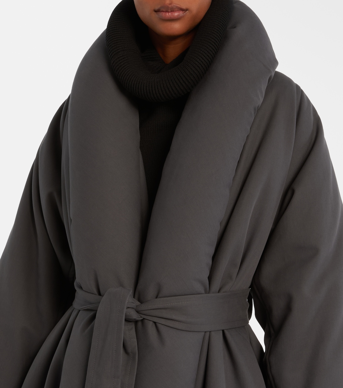 Padded technical cotton wrap coat | Alaïa