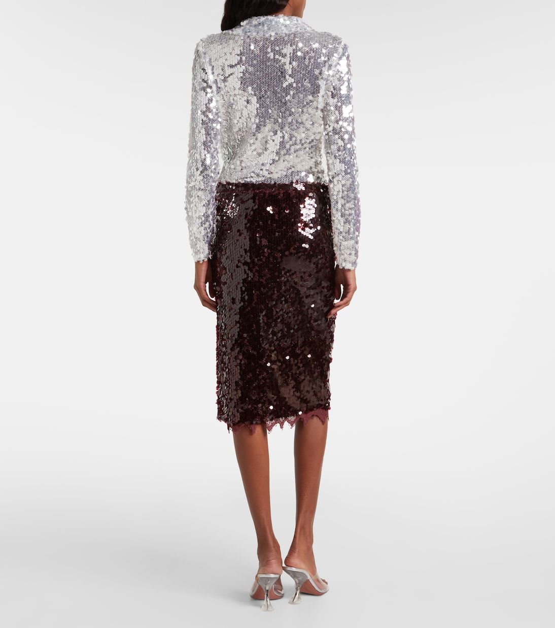 Opaline sequined midi skirt | Christopher Esber