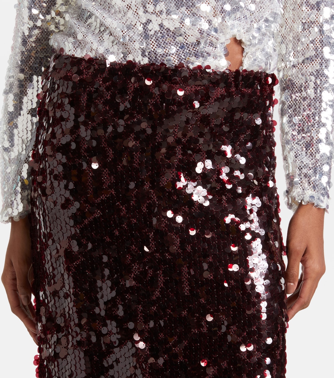 Opaline sequined midi skirt | Christopher Esber