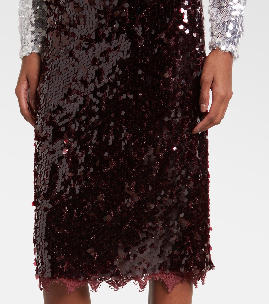 Opaline sequined midi skirt | Christopher Esber