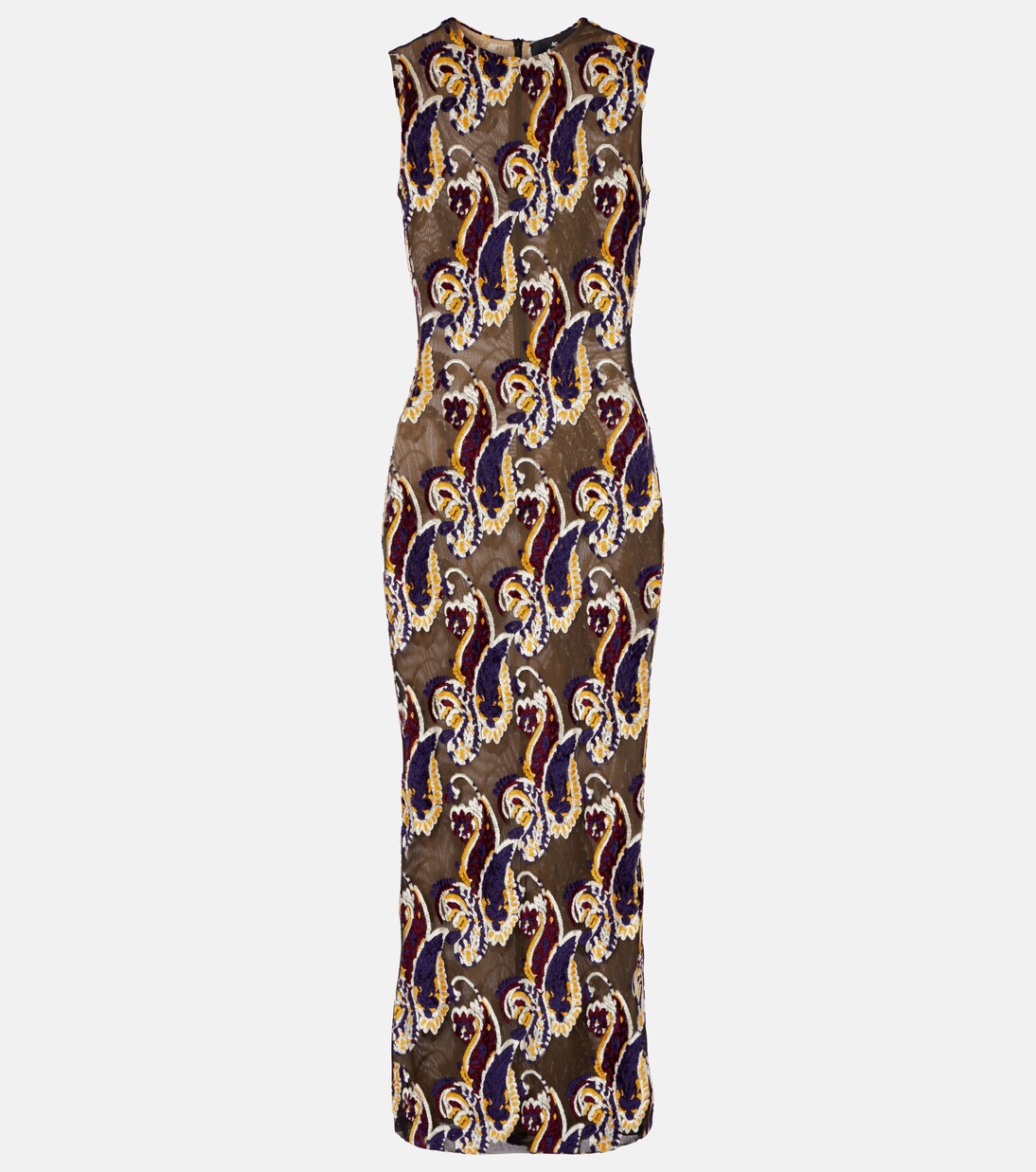 Paisley semi-sheer midi dress | Etro