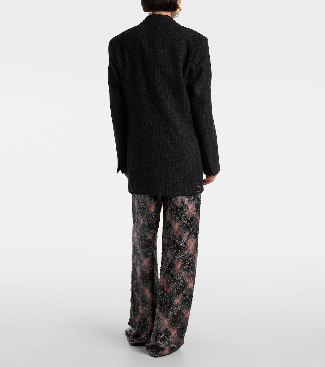 Blazer rayé en laine | Dries Van Noten