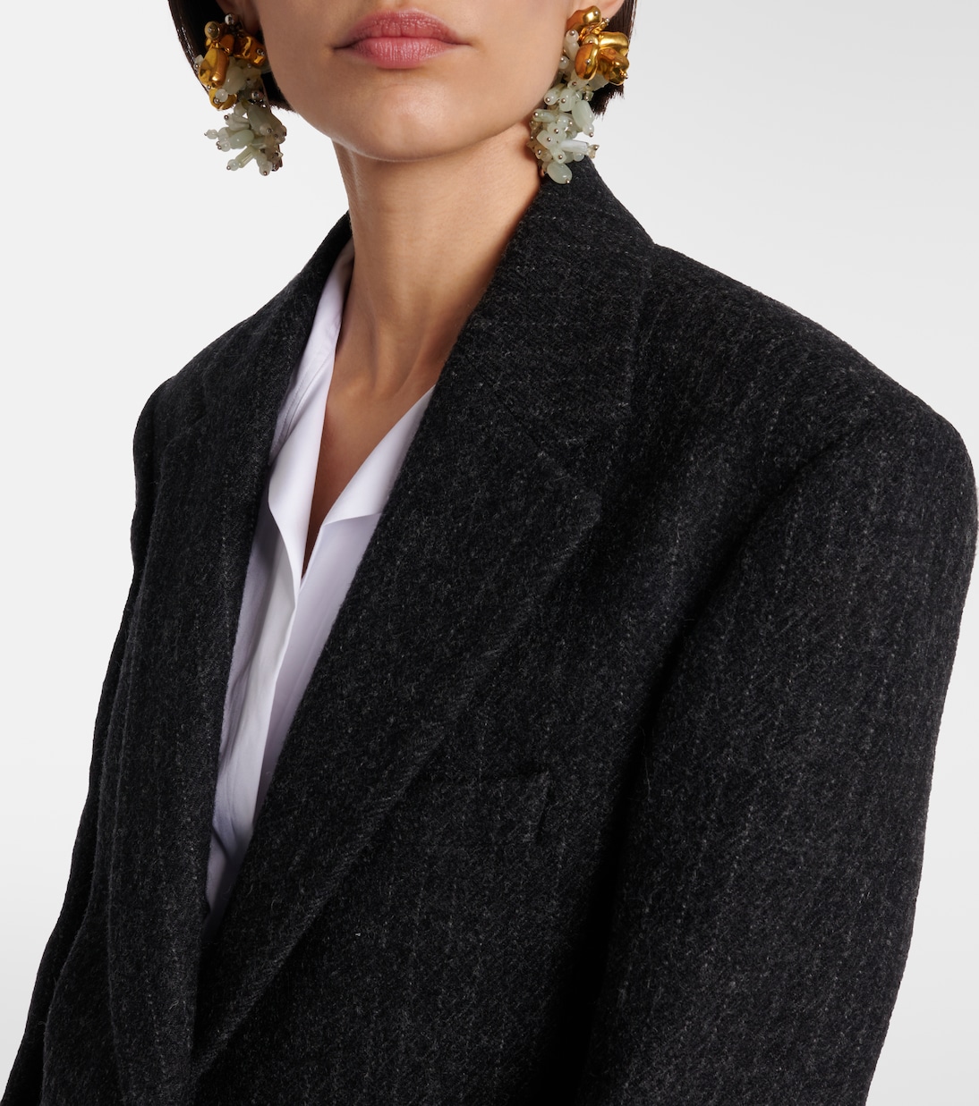 Blazer rayé en laine | Dries Van Noten