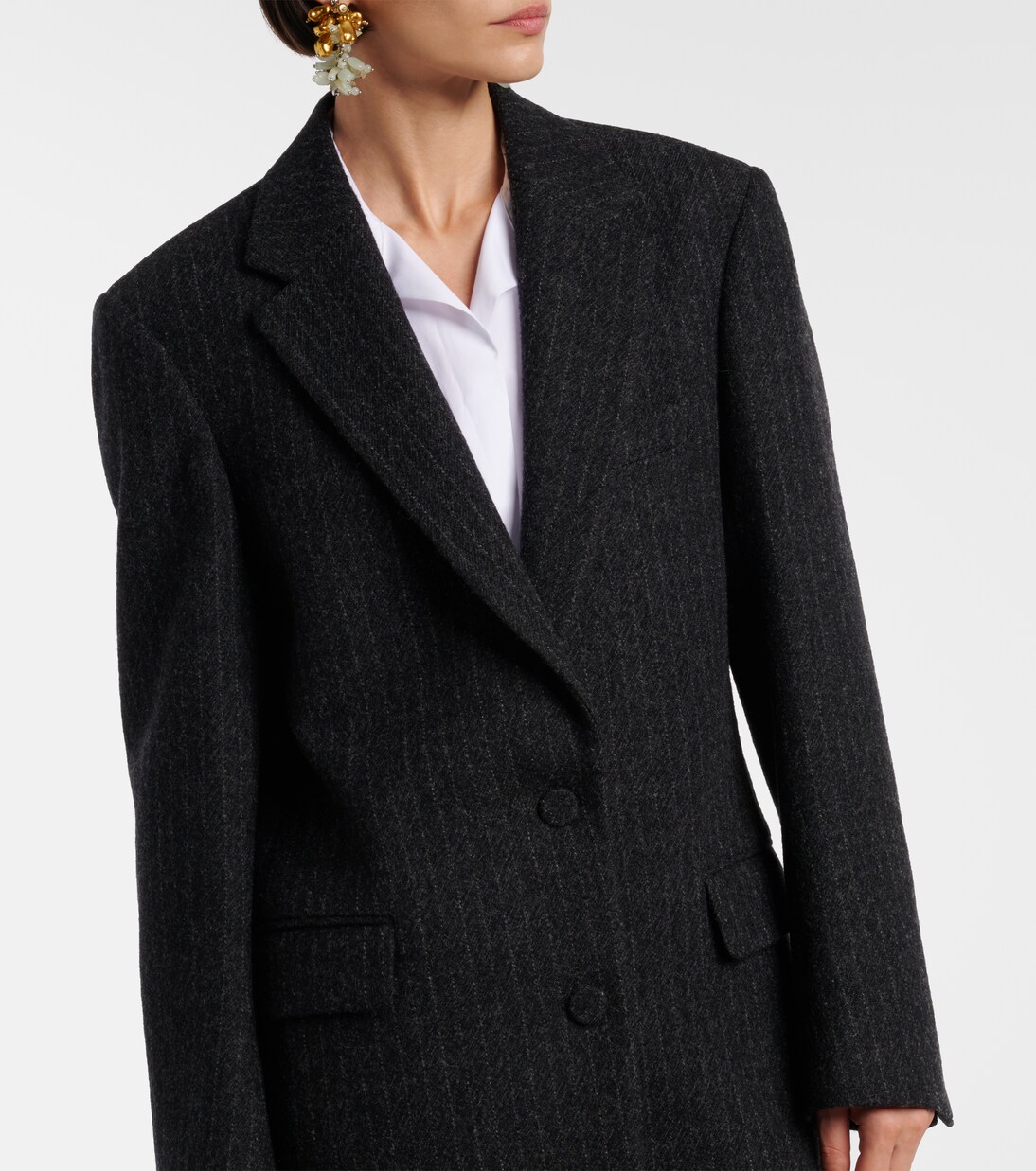 Blazer rayé en laine | Dries Van Noten