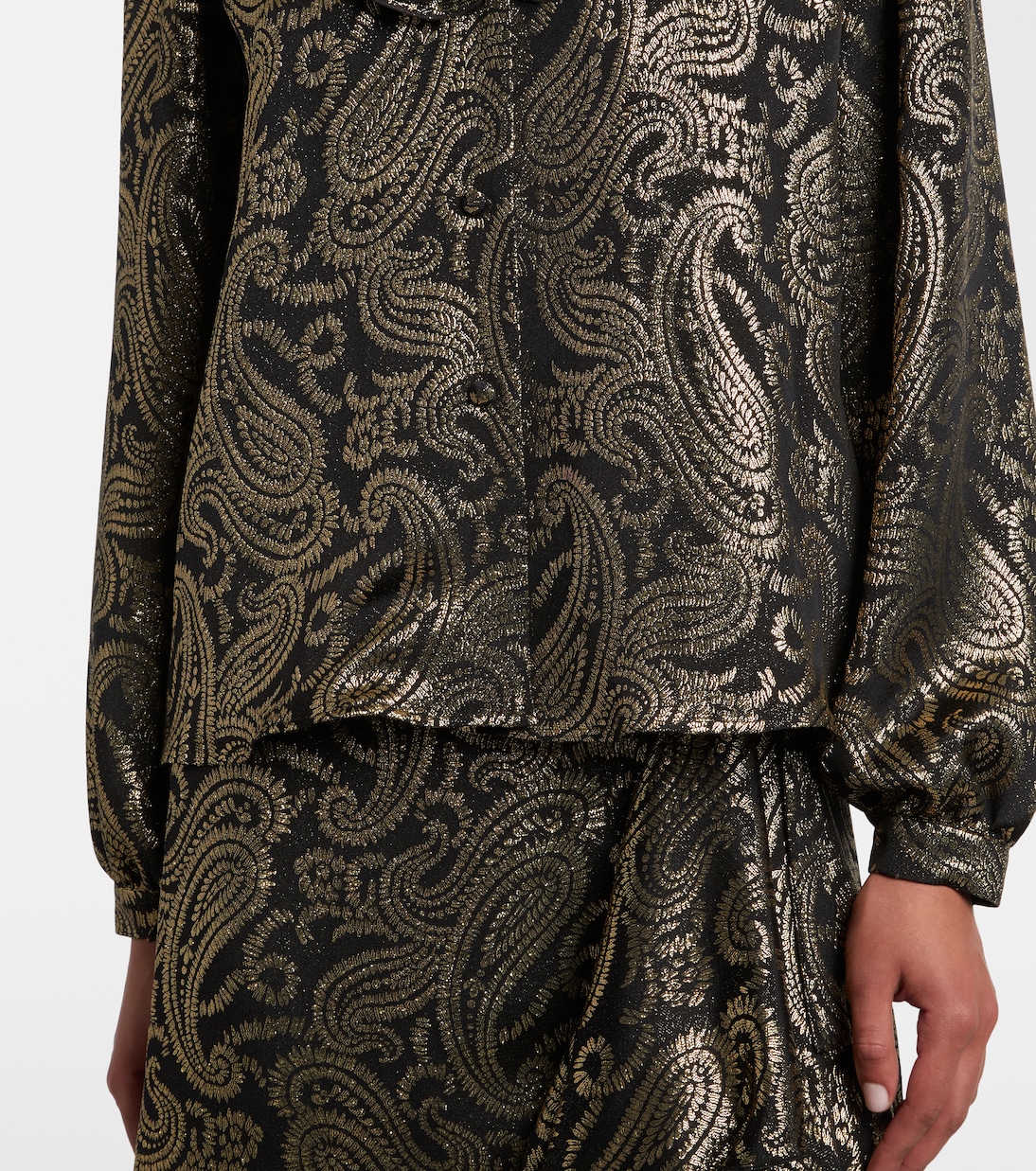 Paisley ruffled silk-blend blouse | Etro