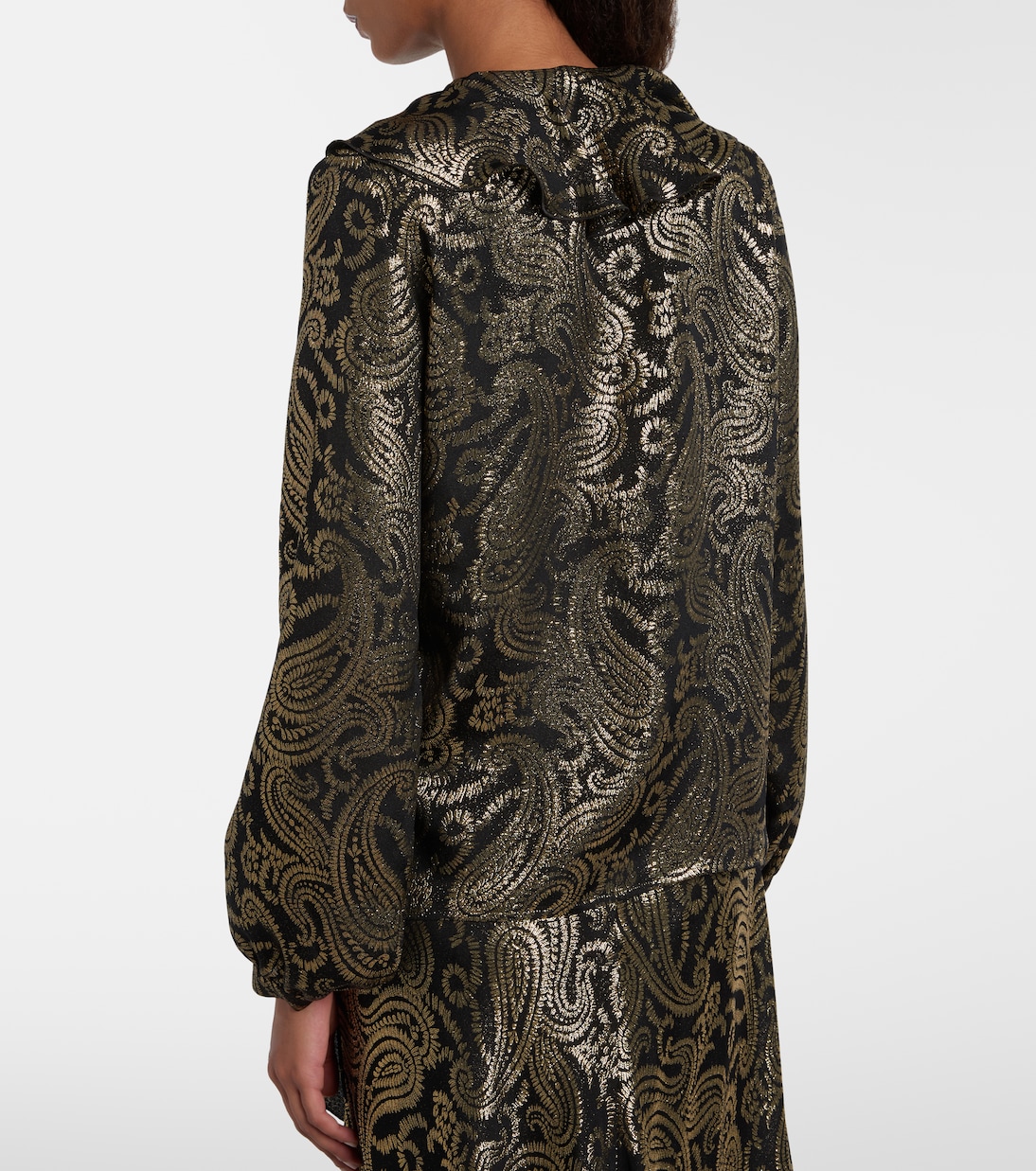 Paisley ruffled silk-blend blouse | Etro