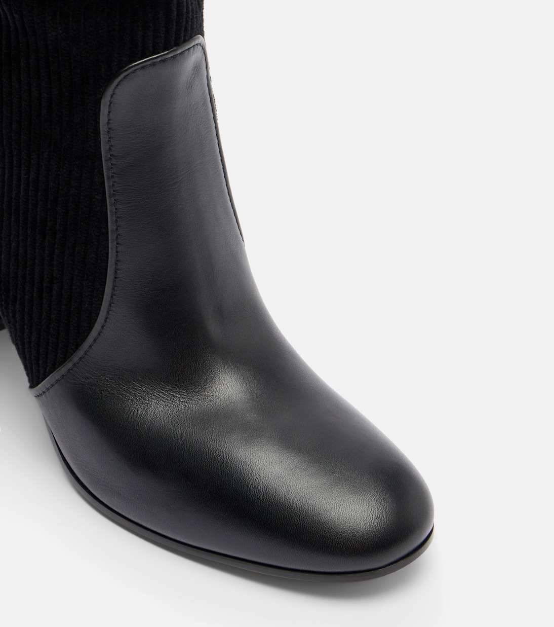 Stiefel aus Leder und Cord | Gianvito Rossi