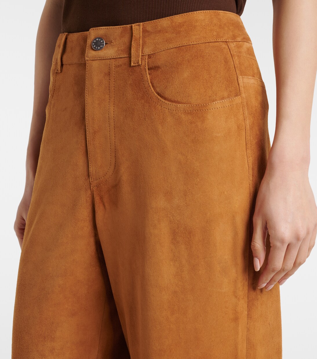 Mytheo suede wide-leg pants | Stouls